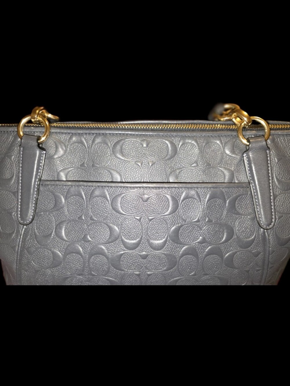Coach "Ava" Embossed Signature Tote w/ Matching Wallet - Picture 4 of 16